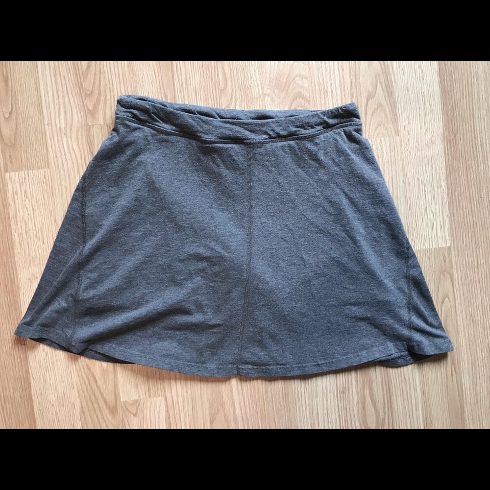 Toad & Co Seleena Skort drawstring gray small samba tencel organic cotton EUC